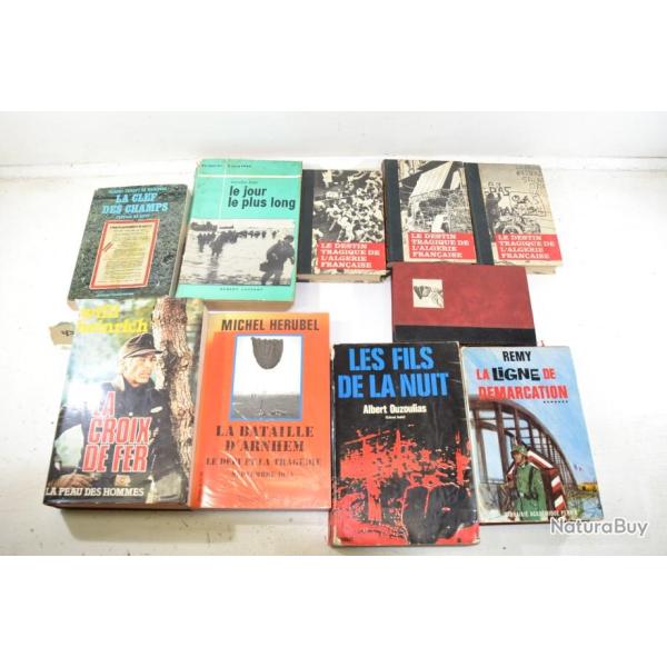 Lot livres militaria d�stockage, Deuxi�me Guerre Mondiale WW2 livre France Allemagne USA ... (lot B)