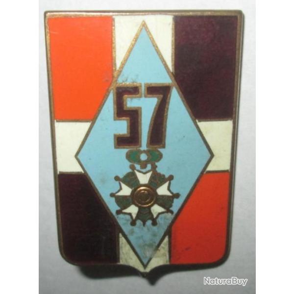 57� R�giment d'Infanterie, quartiers 2 et 3 marron, �mail