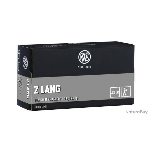 Munitions RWS 22 LR Z Lang 1.9g 29.3gr x10 boites