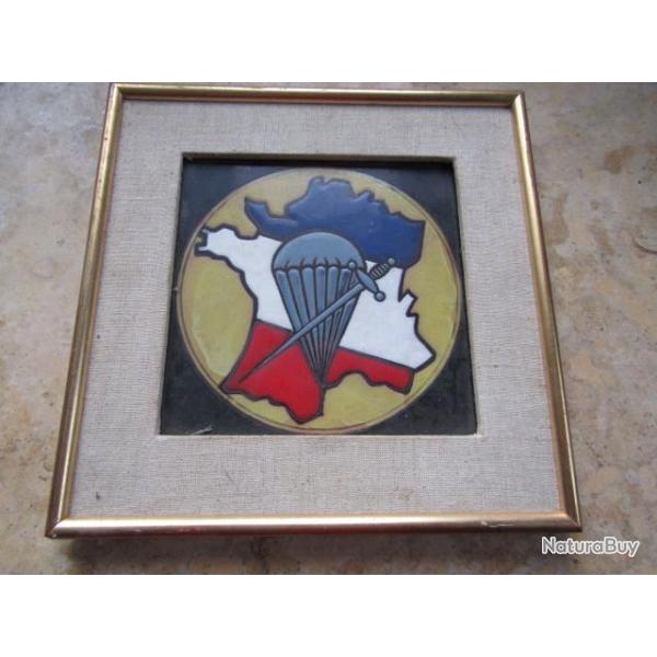 1� Bataillon de Choc Monlouis c�ramique faience commando France carreau souvenir foyer