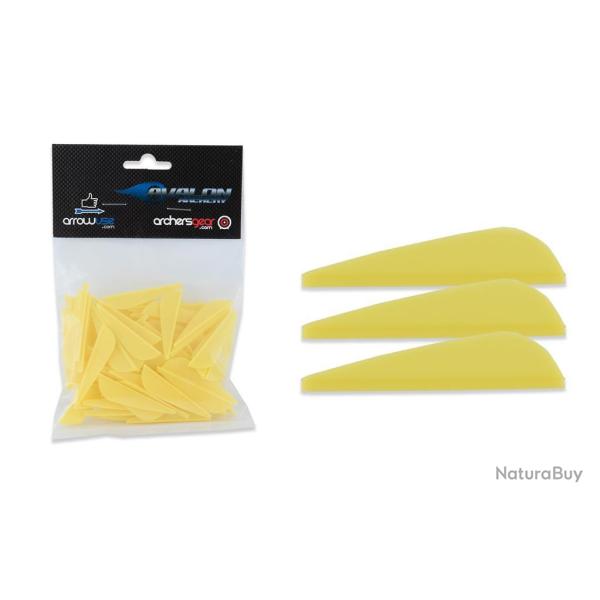 Lot de 100 plumes Avalon pour fl�che Hybrid Jaune