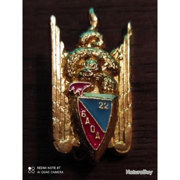 INSIGNE 22 EME GAOA, GROUPE AERIEN D'OBSERVATION D'ARTILLERIE