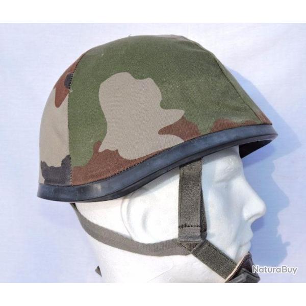 ANCIEN CASQUE F.1 ARMEE FRANCAISE 1987 + COUVRE CASQUE CAMOUFLE - ETAT NEUF de STOCK