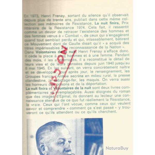 Volontaires de la nuit  r�sistance groupe combat d'henry frenay