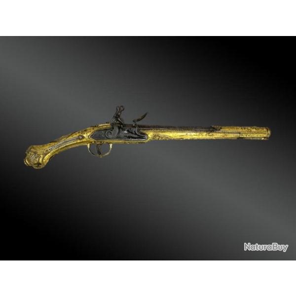 Pistolet  Silex En Vermeil, Dit Kubur, Art Ottoman Balkan, Vers 1830