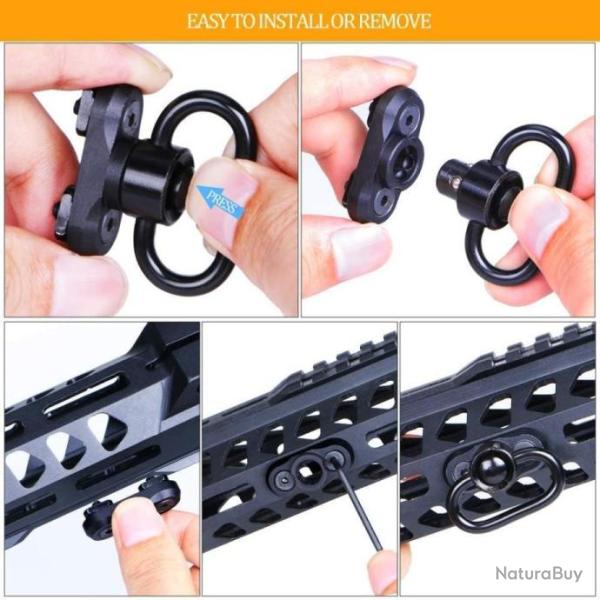 Super Promo !!!   Adaptateur M - LOK  pour sangle QD ( montage sur garde main M - LOK )