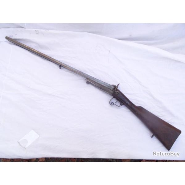 F3 ) rare fusil a broches , manuf d'armes et cycles St �tienne , a platines  cal 16