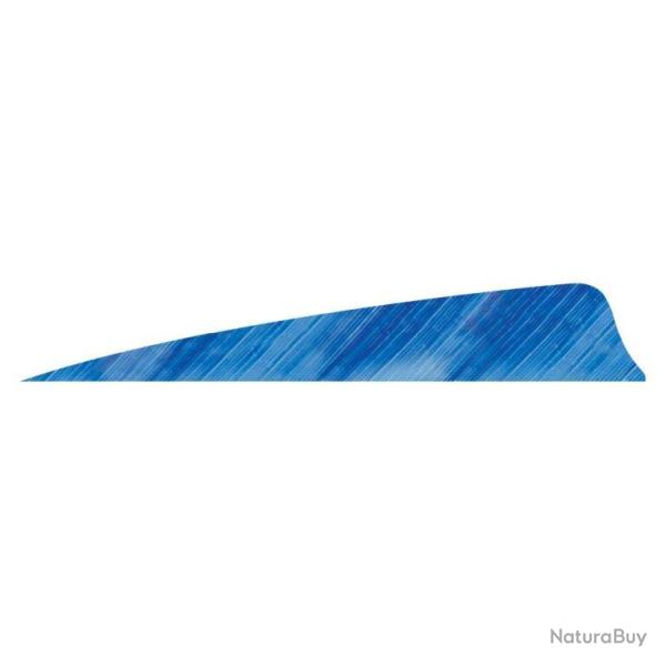 GATEWAY - Plumes naturelles Shield 4" RH TRE TRE BLEU-BLANC