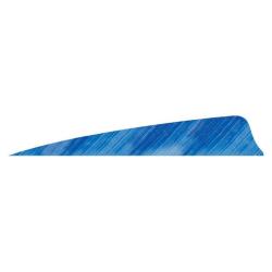 GATEWAY - Plumes naturelles Shield 4" LH TRE TRE BLEU-BLANC