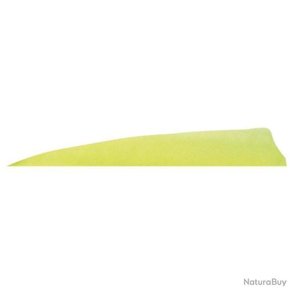 GATEWAY - Plumes naturelles Shield 4" RH Unies JAUNE FLUO