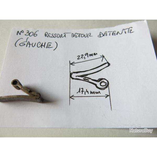 VENDU PAR CUIRASSIER11  N 306 RESSORT RETOUR DETENTE DE PLATINE (GAUCHE) POUR ARMES ANCIENNES