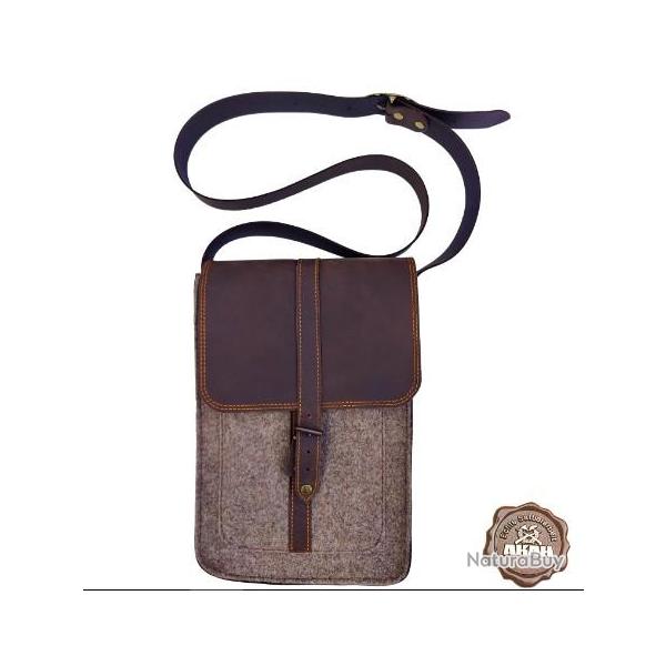 SAC A MAIN AKAH MESSENGER BAG WOOL FELT