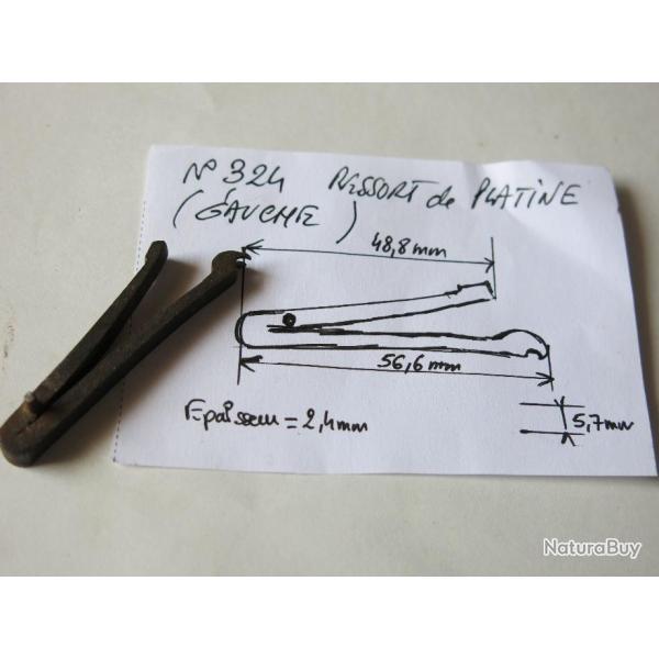 VENDU PAR CUIRASSIER11  N 324 RESSORT DE PLATINE ( GAUCHE ) FUSIL A CHIENS