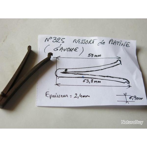 VENDU PAR CUIRASSIER11  N 325 RESSORT DE PLATINE ( GAUCHE ) FUSIL A CHIENS