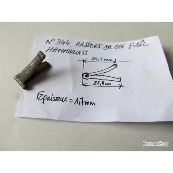 VENDU PAR CUIRASSIER11  N 344 RESSORT POUR  CLE DE FUSIL HAMMERLESS