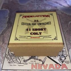 41 Short Colt (Ammunition N&eacute;vada): Reproduction boite munitions (vide) collection AM 9882060