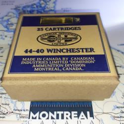 44-40 Winchester (CIL Dominion): AU CHOIX; Reproduction boite munitions (vide) CIL 9882111