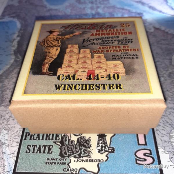 44 x 40 Winchester (Western Metallic Ammunition): Reproduction boite cartouches (vide) WMA 9882142