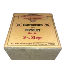 9 mm Steyr Mle 1911: Reproduction boite cartouches (vide) SFM 9882188