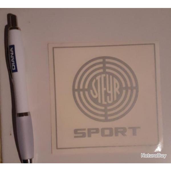 STEYR AUTOCOLLANT STICKER air comprime plomb gris-transparent
