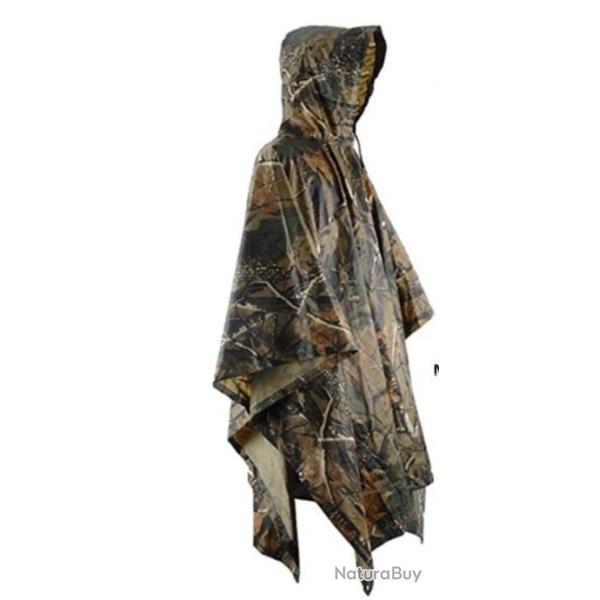 Poncho multifonctions Camouflage 3D , avec sac de rangement ......