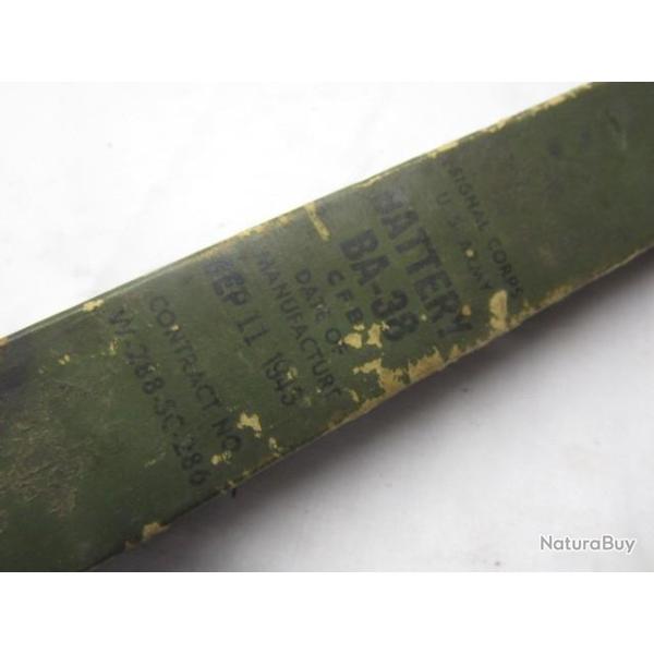 rare grande pile d�tecteur transmission ww2 deuxi�me guerre US army 1943 g�nie