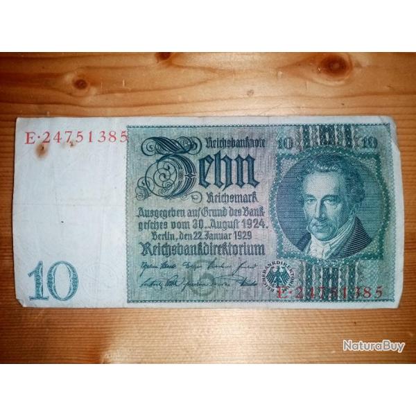 Billet de 10 Reichsmark