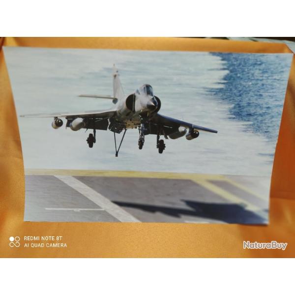 ETENDARD A L'APPONTAGE , PHOTO AGRANDIE AVIATION