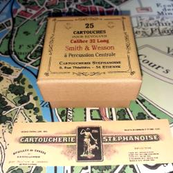 32 Long SW (Cartouche. St&eacute;phanoise): Reproduction boite munitions (vide) collection CS 9890188