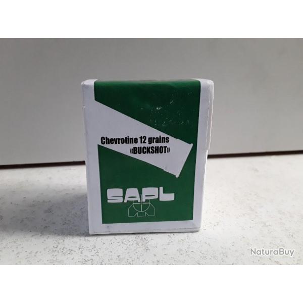9126 BOITE DE 6 CARTOUCHES GOMM COGNE CAL16/67 SAPL BUCKSHOT CHEVROTINE 12GRAINS NEUF