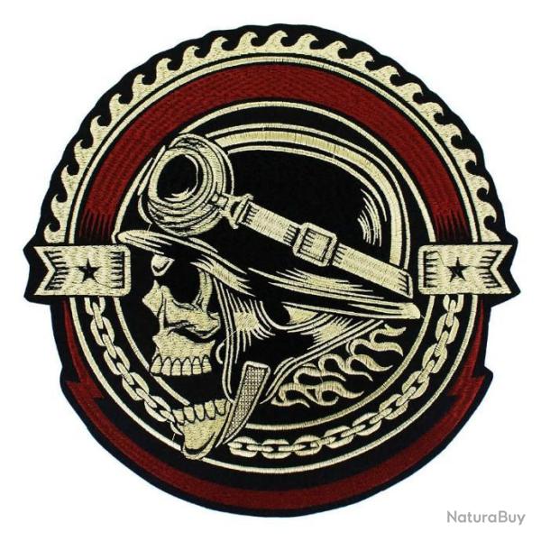 PATCH-ECUSSON/DOSSARD GRAND MODELE - SKULL - Ref.D28