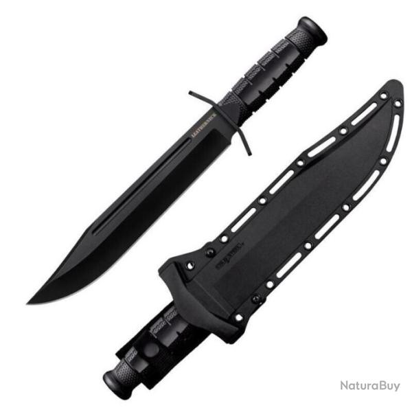 Couteau Cold Steel Leatherneck Bowie Lame Acier D2 Manche Black Kray-Ex Etui Secure-Ex CSFXLTHRNK