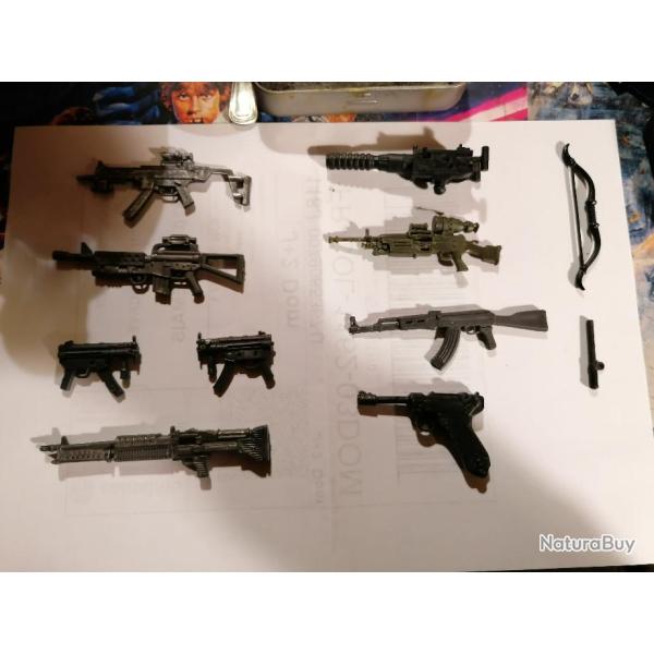 LOT ACCESSOIRES GI-JO , ACTION-AN , PLAYMOBILE