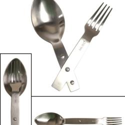 Couvert pliant (cuill&egrave;re Miltec) S/steel