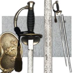 RARISSIME & SUBLIME ÉPÉE BELGE DE MÉDECIN MILITAIRE M.1845 LEOPOLD II XIX ORIGINAL