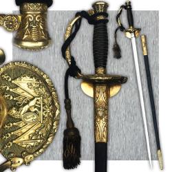 Rarissime &Eacute;P&Eacute;E BELGE de G&Eacute;N&Eacute;RAL Luxe LEOPOLD II M1845 XIX Original