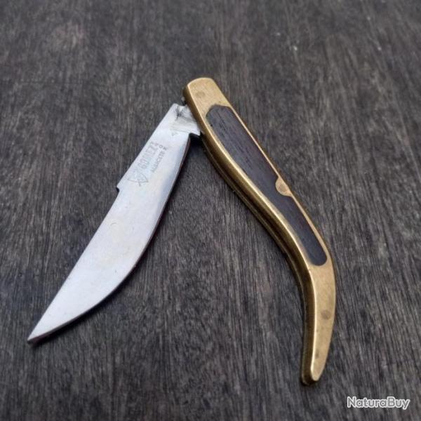 Couteau Espagnol GOMEZ de ALBACETE Manche en Bois et Laiton