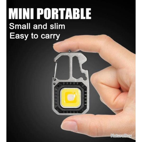 MiniLampe Poche Porte-Cl�s LED Camping Travail Urgence Magn�tique Lot De 2 Lumi�re Rouge Tr�pied