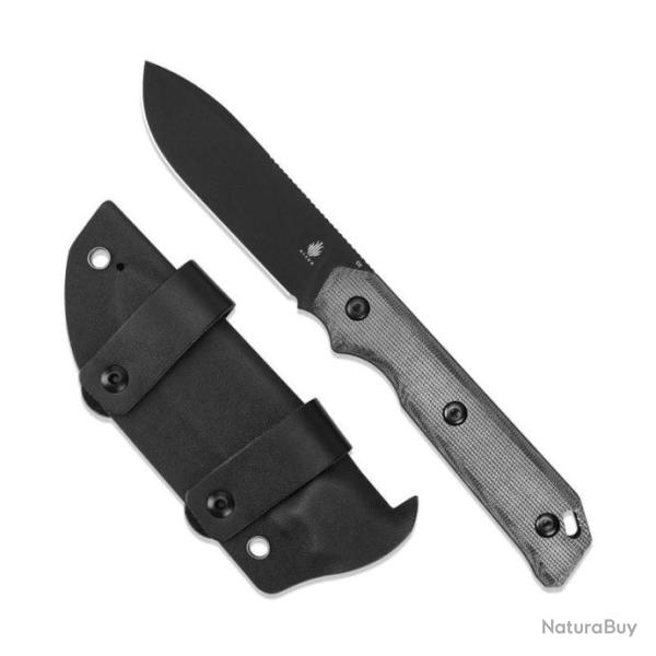 Couteau Kizer Begleiter Black Lame D2 Black Manche Micarta Etui Kydex K1045C1