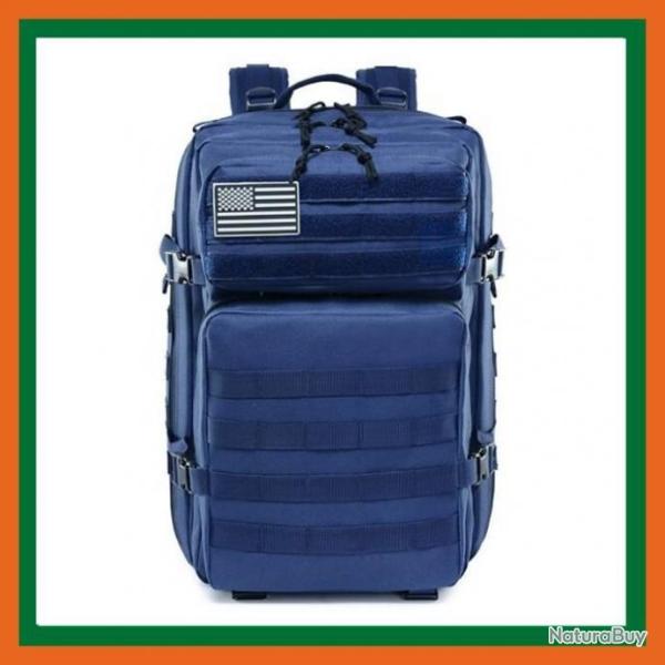 Sac � dos tactique militaire 50L -  Bleu - 50 x 30 x 30 cm - Livraison rapide