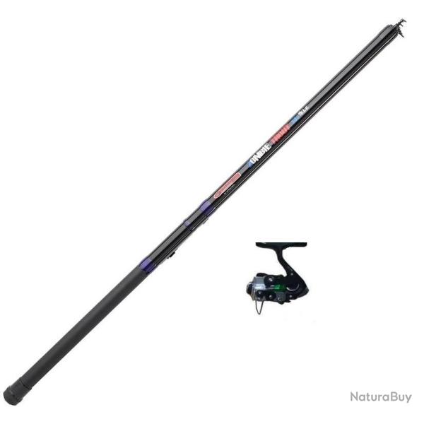 ENSEMBLE ZOMBIE TELESCOPIQUE 3M80 NON REGLABLE + MOULINET NPC