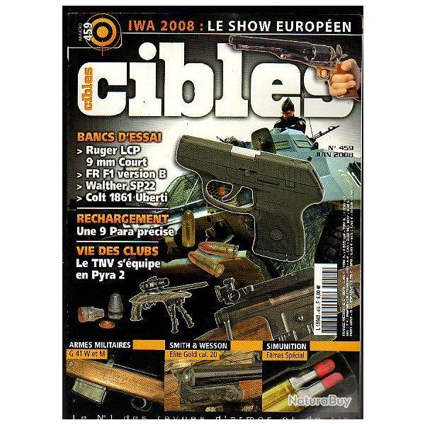 cibles 459. g 41 w et m , smith et wesson elite gold cal.20, munition famas sp�ciale ; ruger lcp