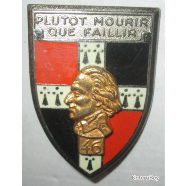 46� R�giment d'Infanterie, orange, dos guilloch� embouti