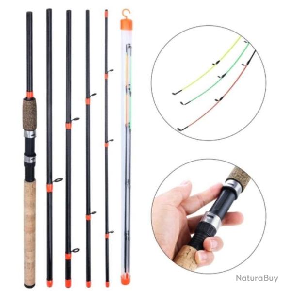 Canne � p�che Spinning ultra-l�g�re en carbone, 6 sections, 3m