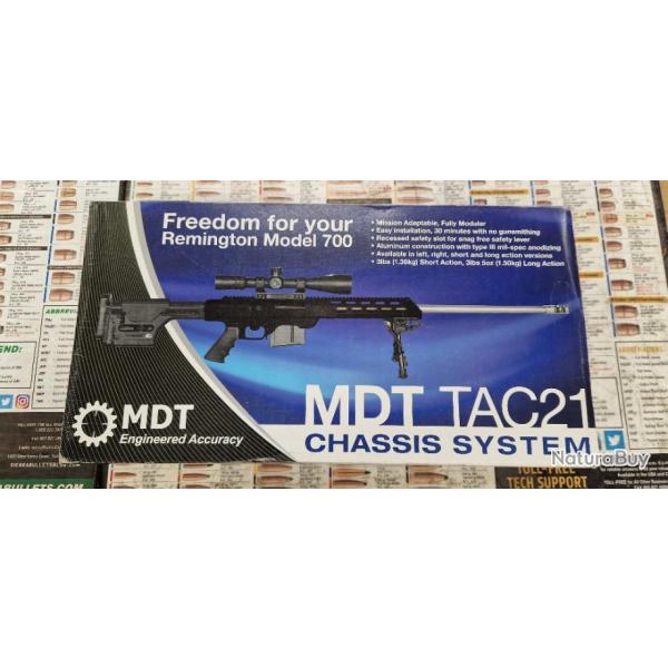 Ch�ssis MDT TAC 21 pour Rem 700 action longue gaucher