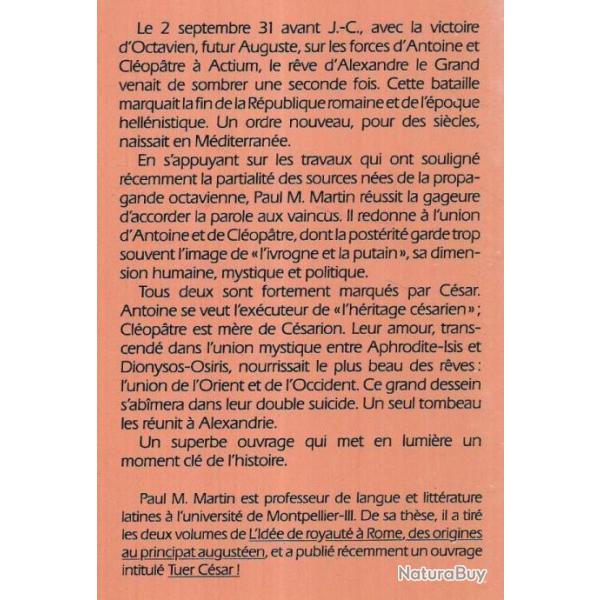 antoine et cl�opatre la fin d'un r�ve par paul m.martin antiquit� , �gypte