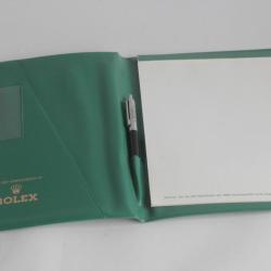 ROLEX Bloc notes publicitaire montre Rolex vert + Stylo Notebook