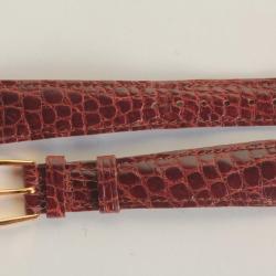 Bracelet pour montre deBeer croco marron 18 mm