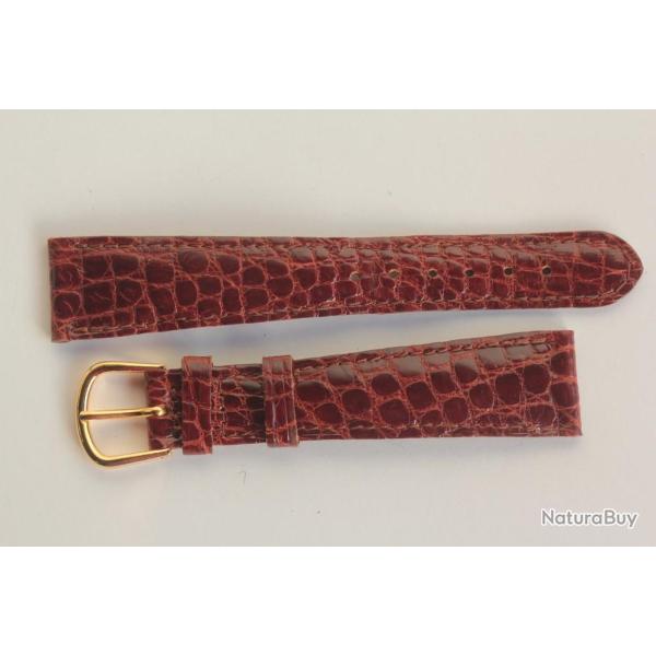 Bracelet pour montre deBeer croco marron 18 mm