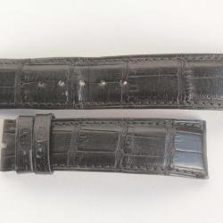 GERALD GENTA Bracelet pour montre croco noir 20 mm